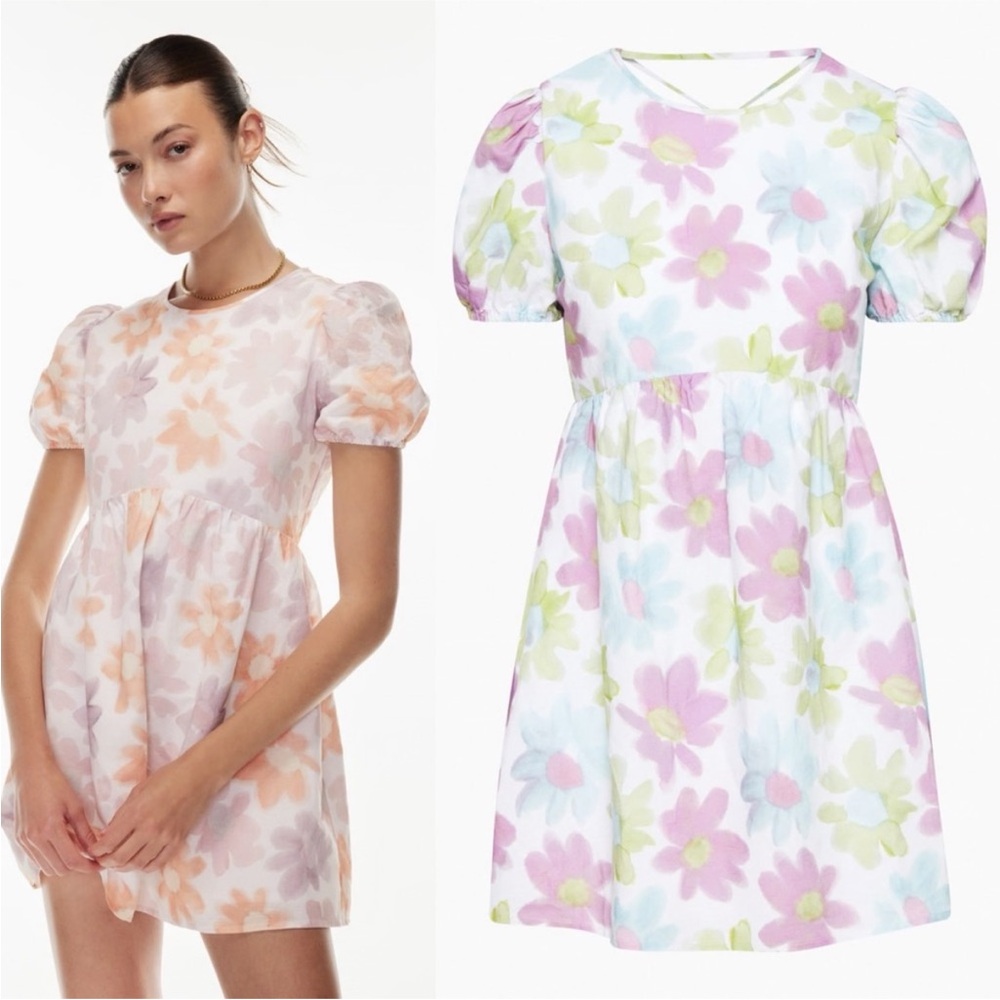 Aritzia floral backless mini dress - size small - new with tags